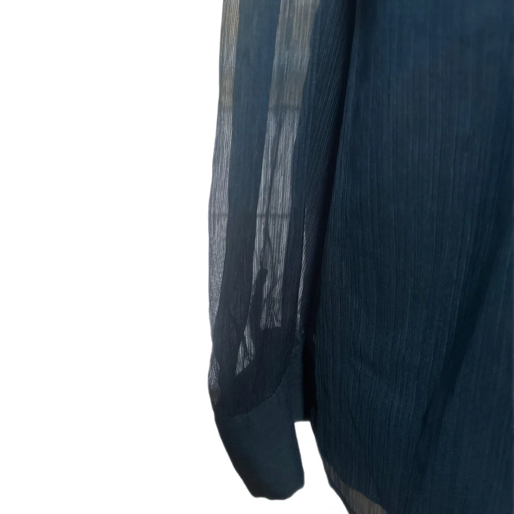 Ann Taylor XL Teal Button Down Blouse - Picture 5 of 7